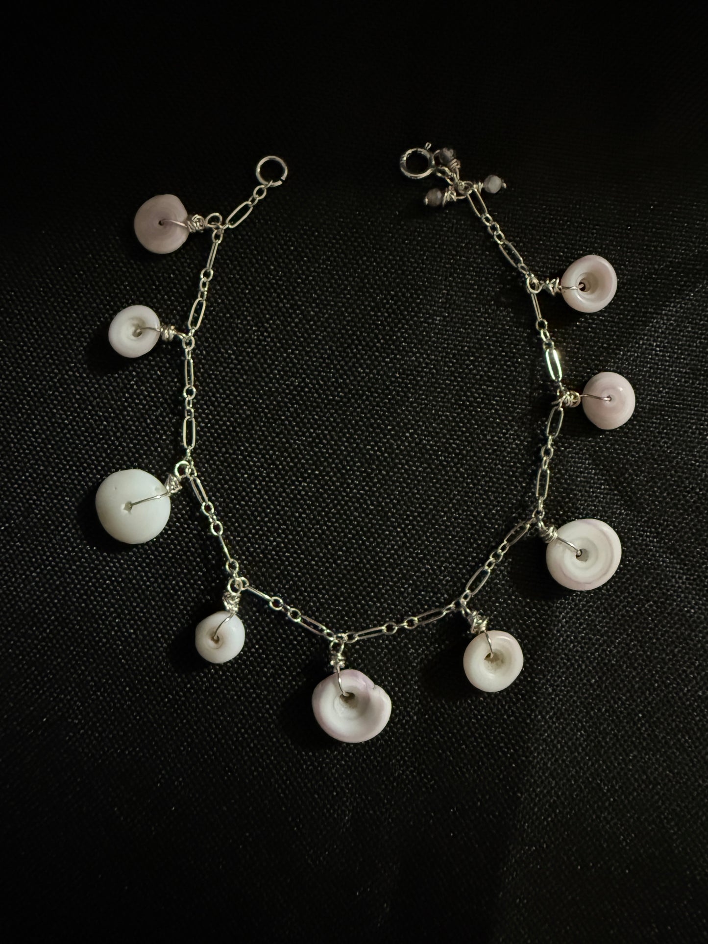 Puka Shell Charm Bracelet