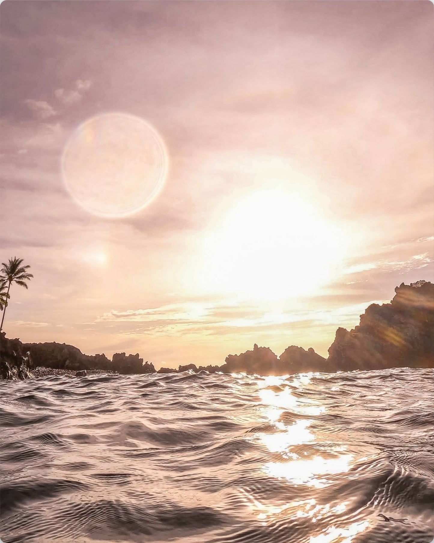 Winter Sunset View from the Ocean
