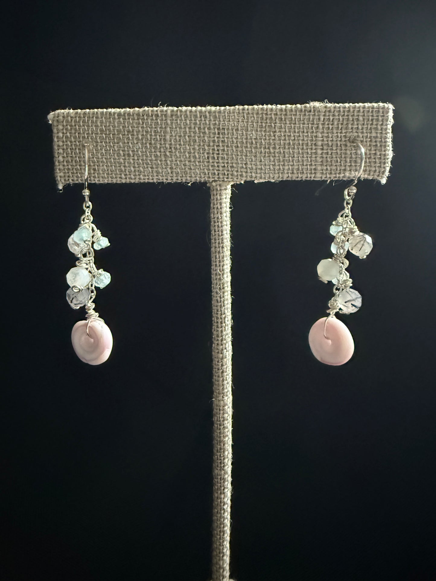 Puka Shell & Gemstone Earrings
