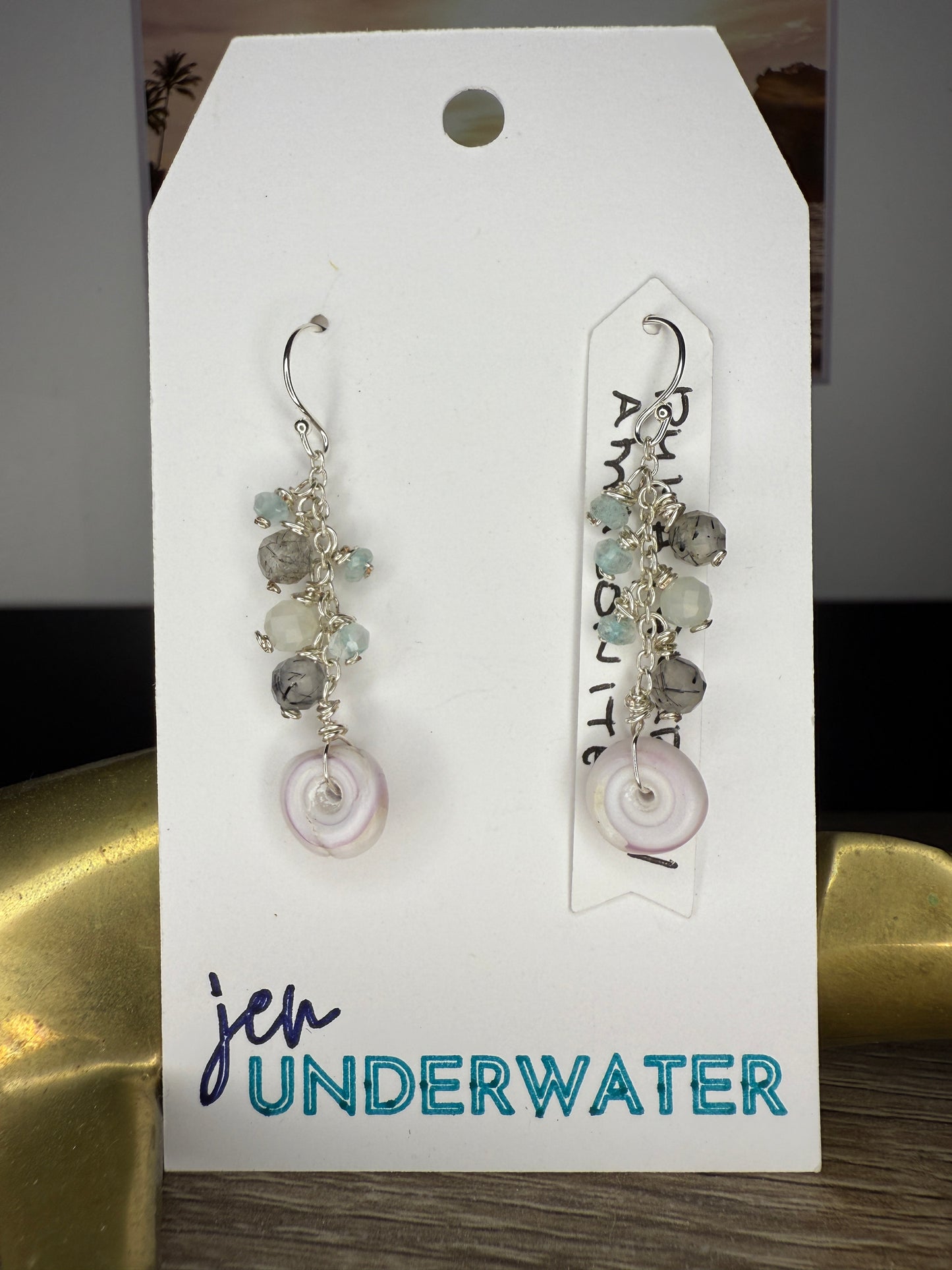 Puka Shell & Gemstone Earrings