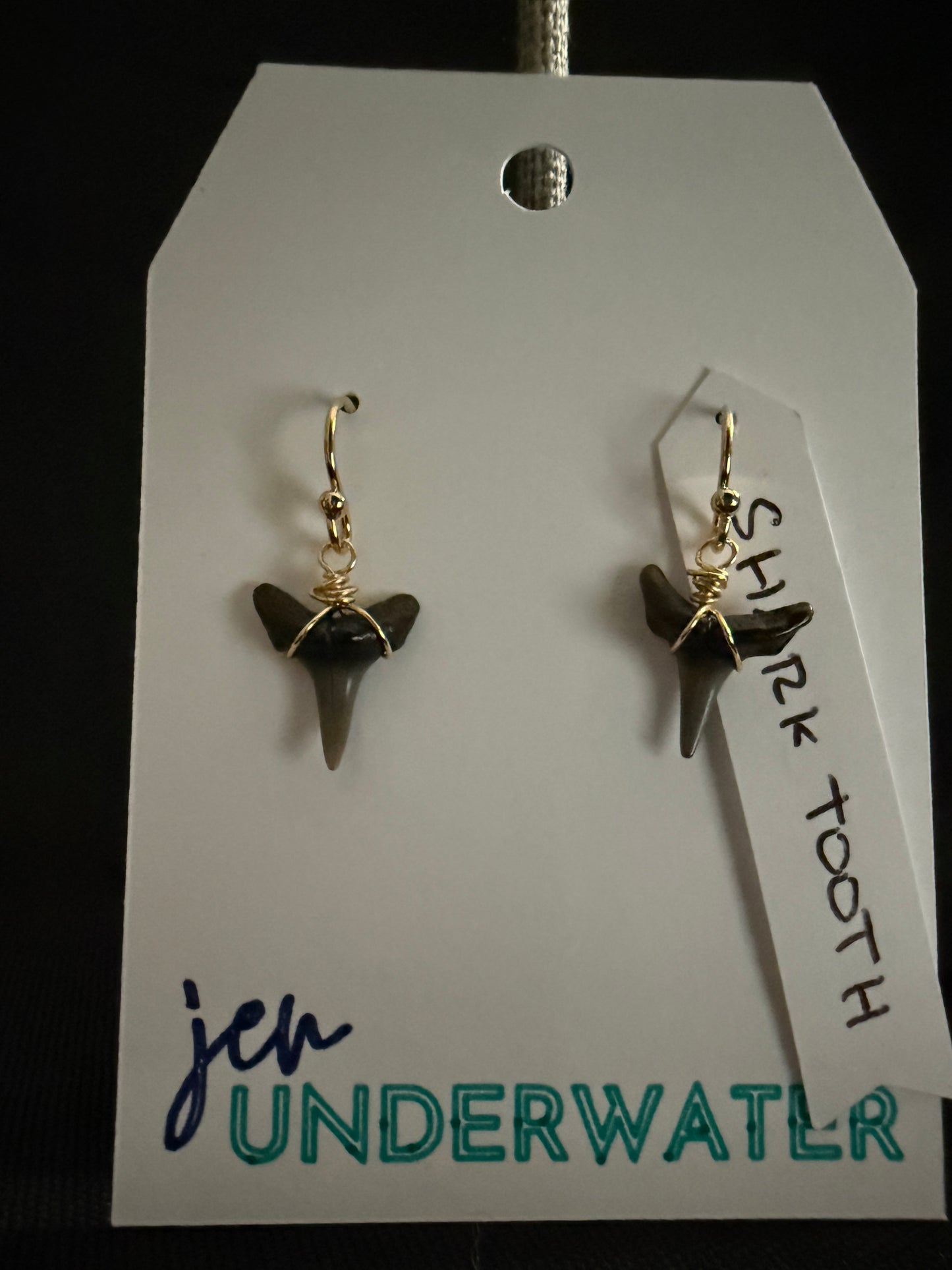 Shark Tooth Earrings- Gold