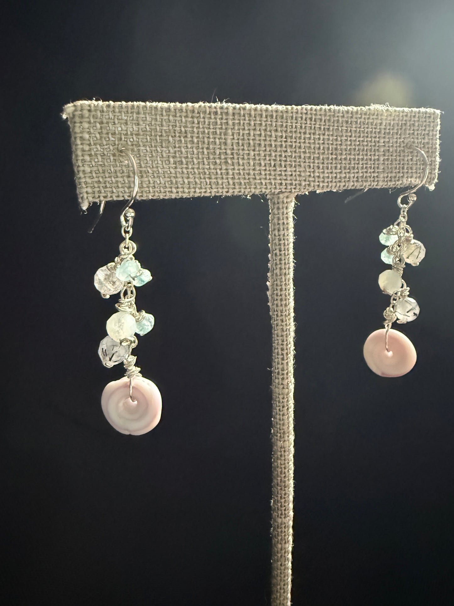 Puka Shell & Gemstone Earrings