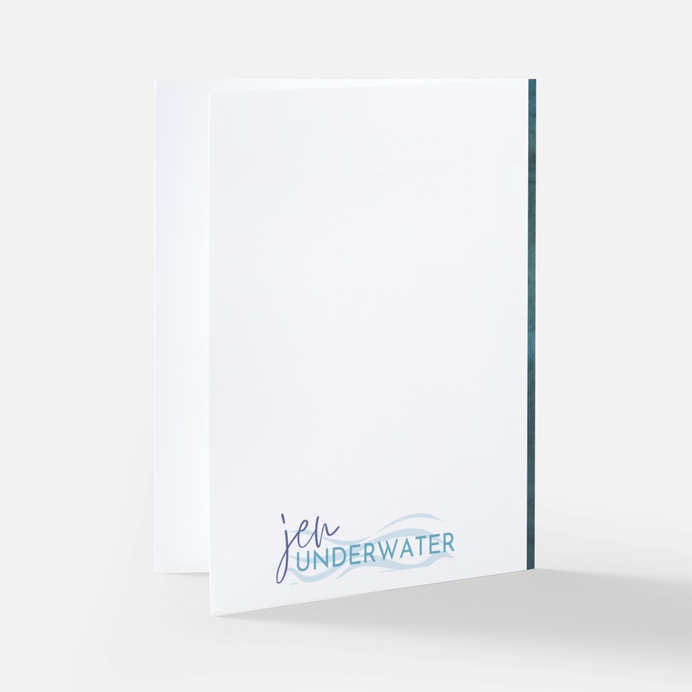 Note Card of Spotted Eagle Ray Swimming along Big Island of Hawaii