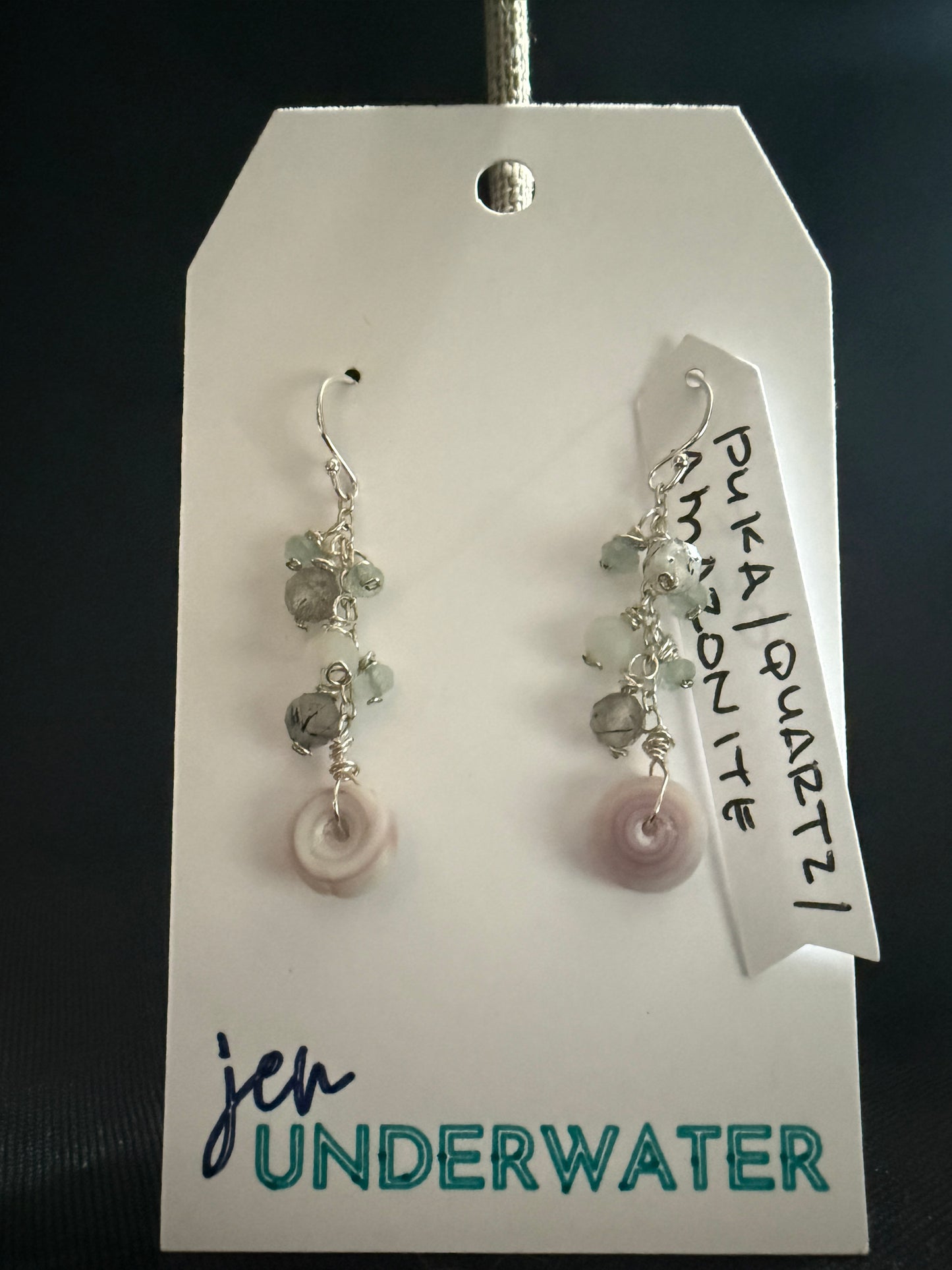 Puka Shell & Gemstone Earrings
