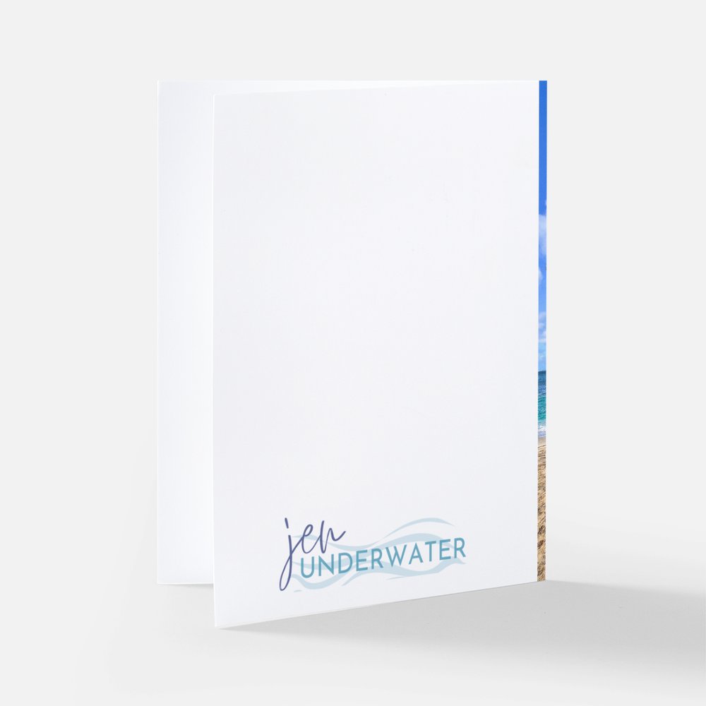 Walk on the Beach Note Card