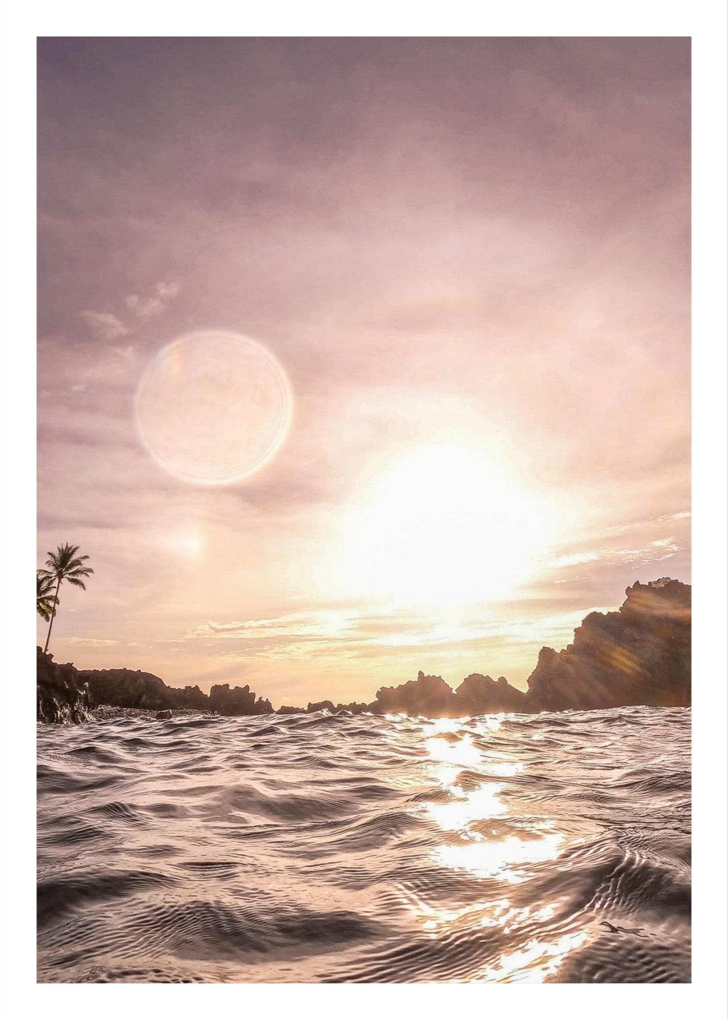 Winter Sunset View from Kohala Coast of Hawaii