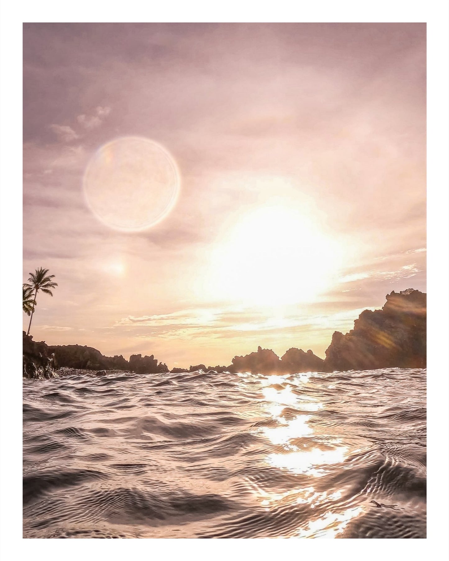 Winter Sunset View from Kohala Coast of Hawaii