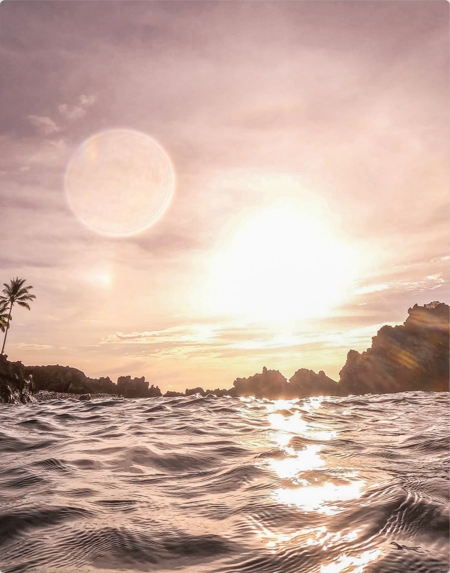 Winter Sunset View from the Ocean