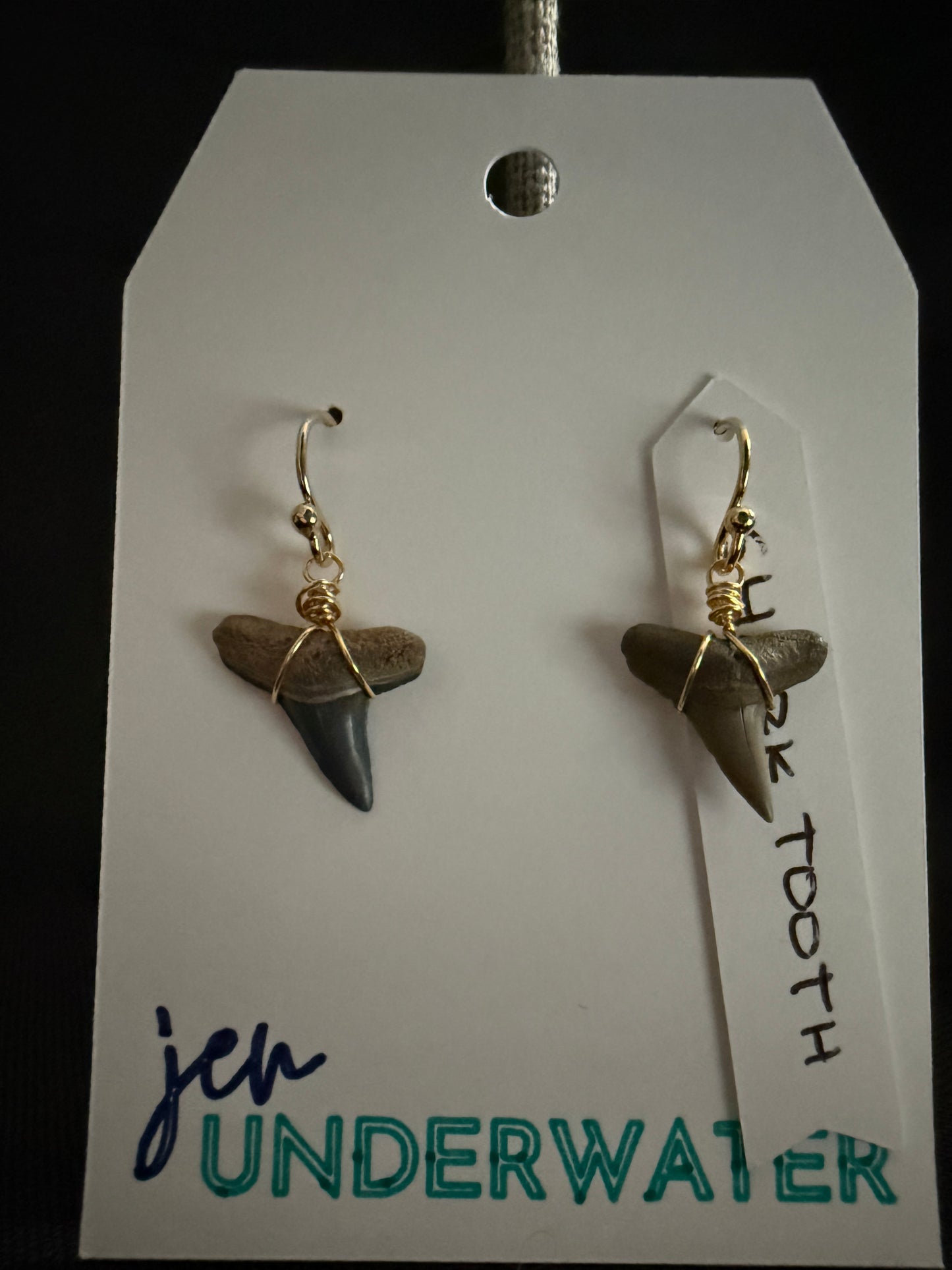 Shark Tooth Earrings- Gold